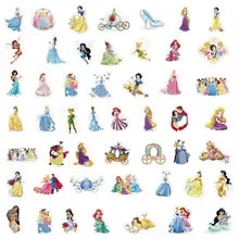 Princess, Mickey & Pooh Series Stickers 99pcs, Soft Character Prints, Suit for DIY Crafts, Notebook Decor &Tablet Embellishments