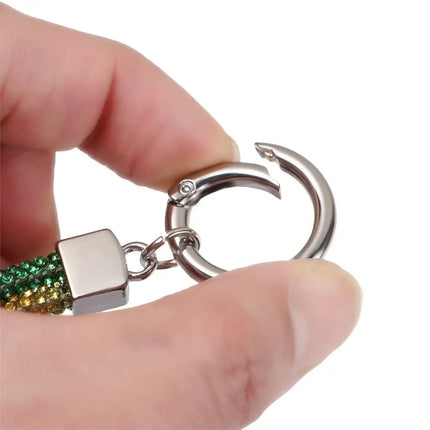 Glitter Bling Bling Keychain Bright Rhinestone Phone Lanyard Diamond Wrist Straps Hanging Cord Diamond Crystal Anti-lost Rope