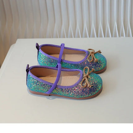 Glitter Little Mermaid Princess Shoes for Girls Stylish Evening Dress Shoes Girl Bling Birthday Wedding Party Shoes Kids