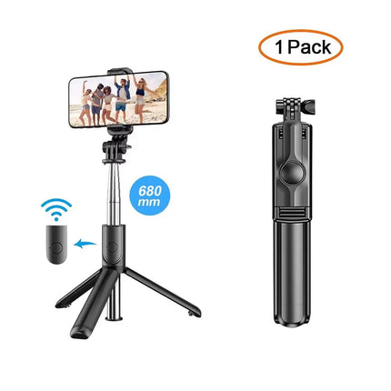 New Wireless Bluetooth Selfie Stick Mobile Phone Holder Retractable Portable Multifunctional Tripod With Wireless Remote Shutter