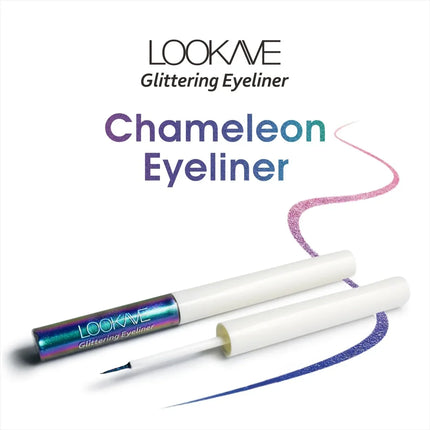 Shiny Chameleon Green Liquid Eyeliner Metallic Eyeshadow Multicolor Eye Liner Pearlescent Polarized Glitter Eye Pigment Makeup