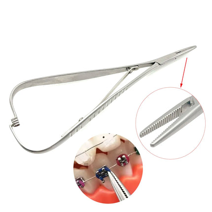 Dental Orthodontic Elastic Placement Ligature Tie Holder Mathieu Extra Fine Beak Ligation Ring Hemostatic Forceps Dental Tools