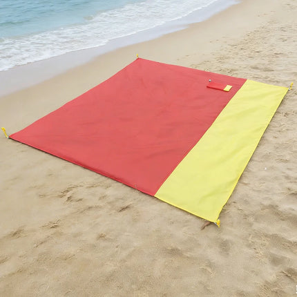 Double-color beach blanket, large size, waterproof and sand-proof picnic mat for 2-3 adults, lightweight travel camping hiking b