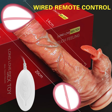 Dildo Telescopic Realistic Vibrator Sex Toys For Women Big Penis Heating Suction Cup Female Adult Masturbator App Remote Control
