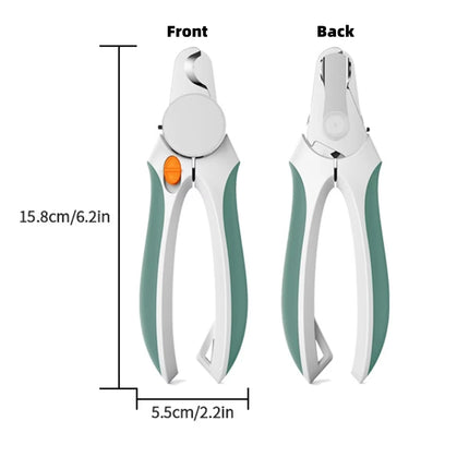 1Pc Pets Double Hole Round Mouth Nail Scissors with Led Light Multifunctional Pet Cats Dogs Nail Scissors Blood Line Prevention
