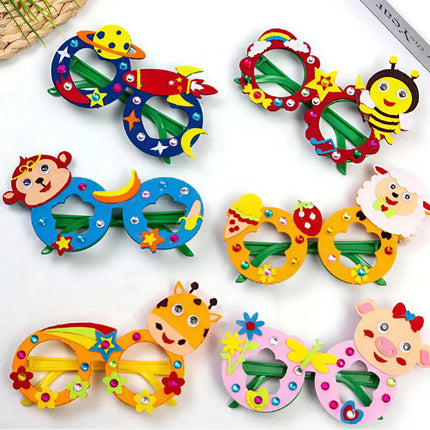 EVA Diamond Glasses Children's Craft Toy DIY Creative Paste Material Package Kindergarten Festival Performance Props School Supp