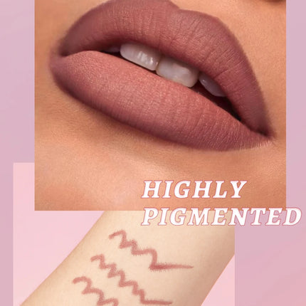 QIBEST Matte Liquid Lipliner Pencil Waterproof Plumping Stain Lipstick Natural Lip Liner Outline Lips Contour Pen Cosmetics