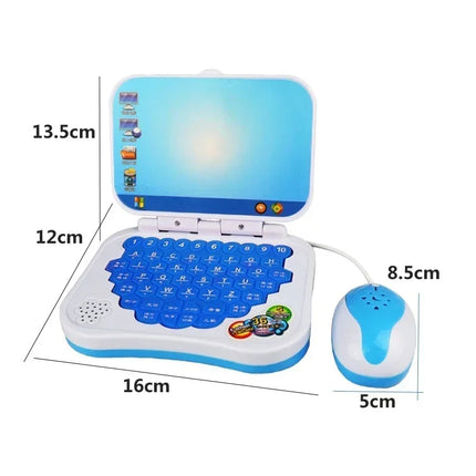 Early Education Learning Machine Erasable Writable Multifunction Computer Toys Bilingual Learning Small Laptop Toy