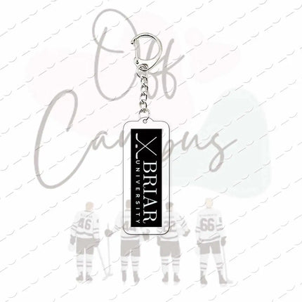 TV Show Off Campus K Keychain Bag Charm Elle Kennedy Garrett Graham Hockey Acrylic Keyrings Pendant Chain Fans Friends Gifts
