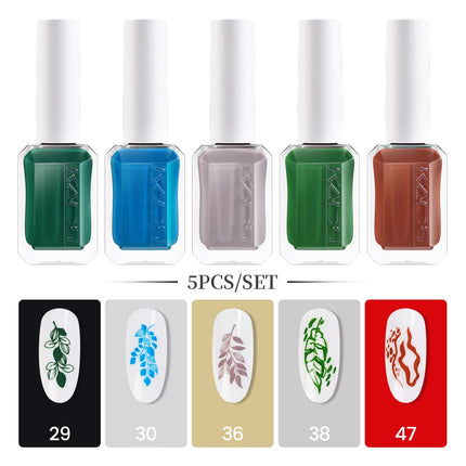 11ml Nail Stamping Polish Set Colorful Nail Art Drawing Printing Semi Permanent Lacquer Nail Art Plates Stamping Varnishes Tool