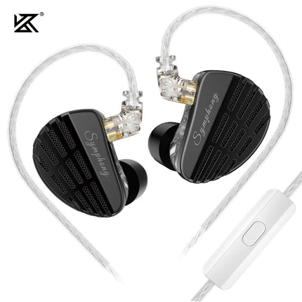 KZ Symphony Hybrid  Self-developed Planar Driver 6mm Highsets-performance Dynamic Driver Earphones HIFI DJ Gaming Headsets