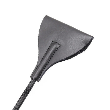 Black Real Leather Whip Horse Crop Widened Head Bdsm Spanking Paddle Flogger Slave Bondage Restraints Sex Toys For Couples