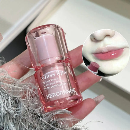 HERORANGE Sparkling Mirror Water Light Lipstick Clear, Natural, Whitening, Moisturizing and Durable Suitable for Beginners