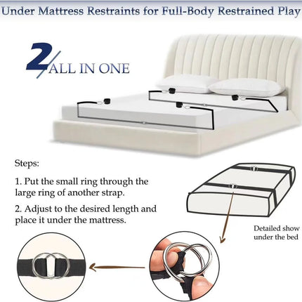Sex Bed Bondage Set BDSM Handcuffs Ankle Restraints Adult Sex Games Bondage Bed Straps Erotic SM Sex Toys For Women Couples Cuff
