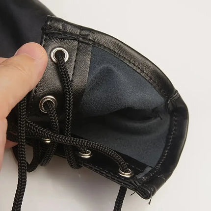 BDSM Sex Handcuffs Mittens,Faux Leather Gloves Dog Paw Fist Mitts Bondage Restraints, Sex Toys for Couples, Puppy Role Play