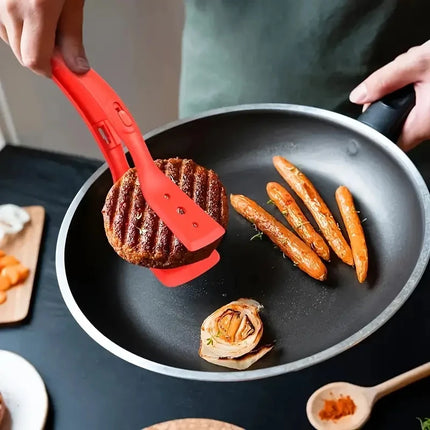 Silicone Kitchen Tong Non-stick Steak Spatula Eggs Pancake Fried Turners Wide Mouth Kitchen Cooking Shovel for Barbecue Clip