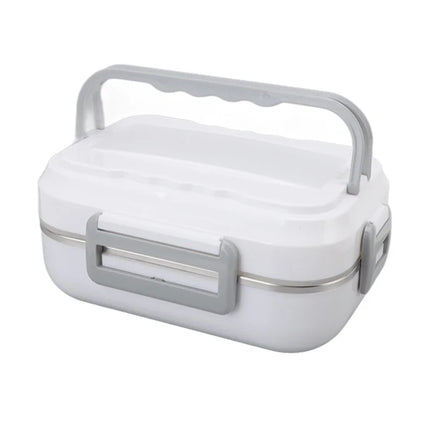 1.5L Electric Heat Insulation Lunch Box Car Heating Electric Lunch Box Home Car Dual-Use Stainless Steel Liner Lunch Box White