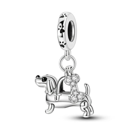 Charms 925 Sterling Silver Cute Cat Collection Charms Beads Paw Print Pendant Beads Fit Original DIY Bracelet Gift Women Jewelry