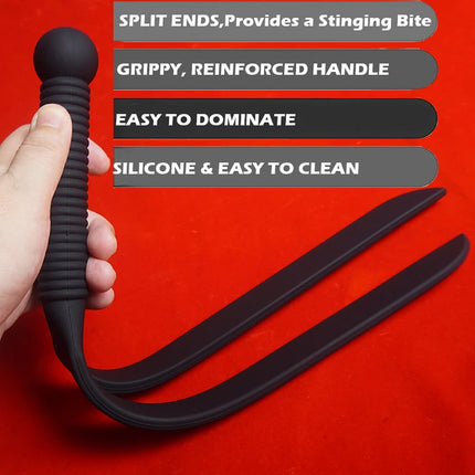 Stung Dual Tip Silicone Tawse BDSM Paddle,Spanking Tawse Whip Flogger Sex Toys for Couples,SM Adult Games