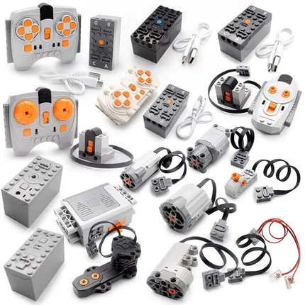Technical Electronic Building Block MOC Refit Accessories Micro-motor RC Power Functions Parts Creative DIY Car Bricks Kids Toys