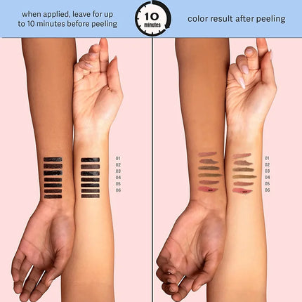 6 Color Waterproof Lip Liner Peel Off Tattoo Lip Gloss Lasting Matte Lip Tint Black Brown Contour Tear-off Makeup Stain Cosmetic