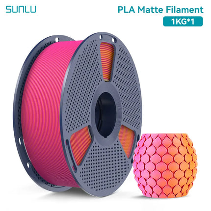SUNLU 1KG Dual Color Matte 3D Printer Filament 1.75mm 1kg +/- 0.02mm PLA Matte Filament Fit Most FDM 3D Printer & 3D Pen