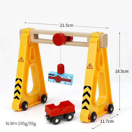 33style DIY Wooden Train Rail Tracks Accessories Wood Railway Track Parts Fit For All Wood Track Toy Christmas Birthday kid Gift