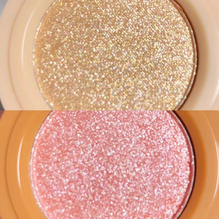 3 In 1 Blush Highlighter Palette Three-Layer All-In-One Powder Palette Pearly Blush Shiny Pearlescent