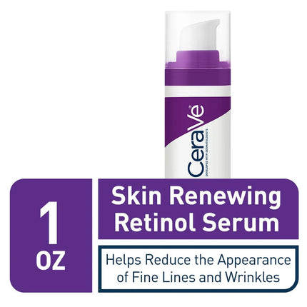 CeraVe Retinol Face Serum, Hyaluronic Acid Niacinamide Formula, Daily Facial Skin Care Essence, 1 Oz