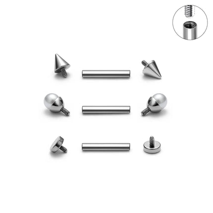 1/5pcs Internal thread Piercing G23 Titanium ASTM F136 14G 16G Jewelry Long Industrial Barbell earrings Sexy Barbell Tongue nail