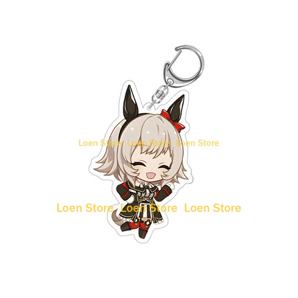 Uma Musume Pretty Derby Tokai Teio Silence Suzuka Gold Ship Mejiro McQueen Vodka Daiwa Scarlet Chibi  Acrylic keychain pendant