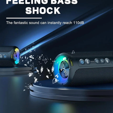Ortizan X8 Pro Waterproof Bluetooth Speaker Portable Powerful Sound Box Bass Boost Dual Pairing True Wireless Speaker TF/AUX in