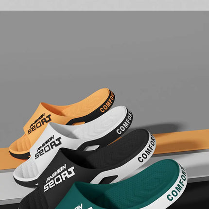 High Quality Men's Summer Fashion Thick Sole Sandals,Viral Beach Pool Slides,Non-Slip Bathroom Slippers,Trendy Male Sports Shoes