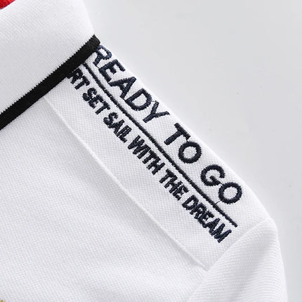 Men's polo shirt England Great Britain Royal casual sports party cotton embroidery luxury contrast color original design