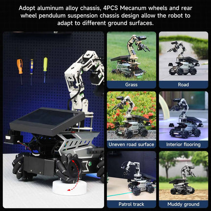 Yahboom ROSMASTER M3 PRO AI Large Model ROS2 3D Depth Vision Smart Car Dual LiDAR SLAM Mapping Navigation Programming Robot Toys