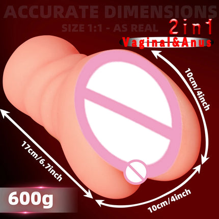 Realistic 3 in 1 Male Masturbator Cup Mouth Vagina Anal 3 Holes Deep Throat Blowjob Pocket Pussy Airplane Cup Sex Toy for Men