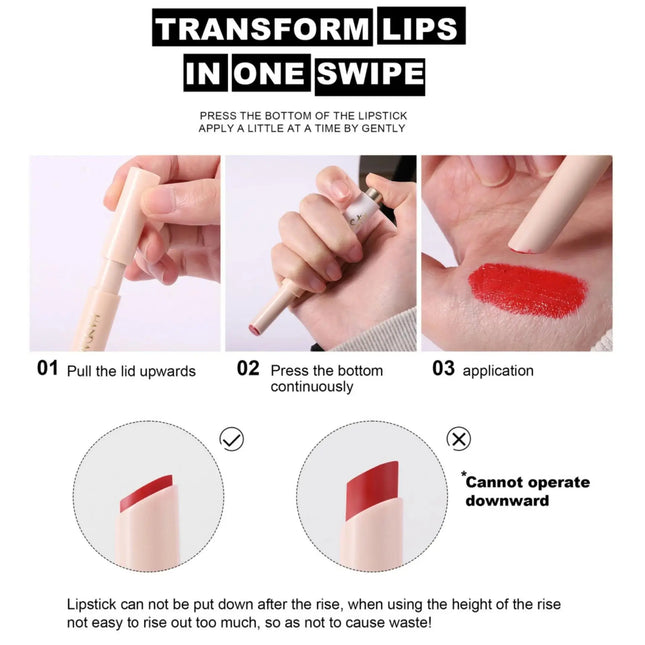 Long Lasting Press On Lipstick Jelly Mirror Tint Lip Gloss Smooth Honey Texture Moisturizing Lip Makeup Stix