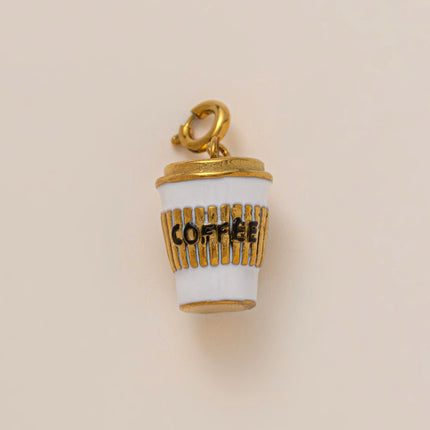 Stainless Steel DIY Cactus Coffee Cup Love Butterfly Pendant Vacuum Plated 18K Gold in Furnace charms for jewelry