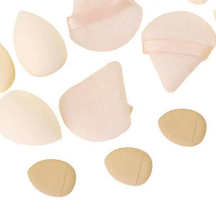 Solid color 12PCS makeup sponge set, loose powder and finger catching Thumb Puff Cotton Mini Powders Puffs Soft Makeups EggsSets