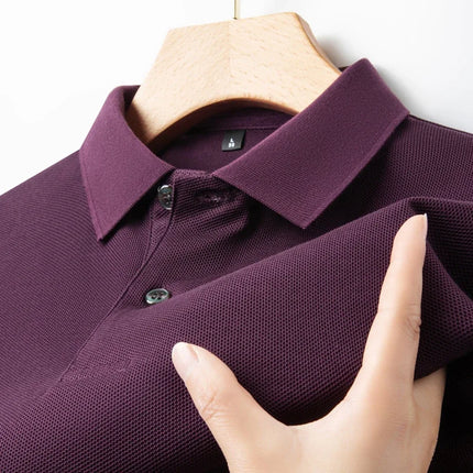 Men's 100% Cotton Polo Shirt - Summer Casual Breathable Tee, 19 Colors, Ideal for Golf and Sports, Business Casual, Silk-Like Finish