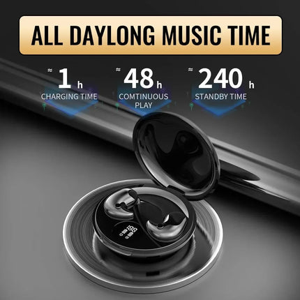 KEBIDUMEI Invisible Sleep Headphones Bluetooth 5.3 Mini Earbuds for Side Sleepers TWS Wireless Waterproof HiFi Stereo Earphones