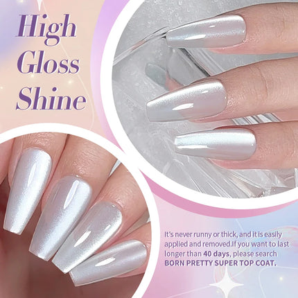 BORN PRETTY Cat Magnetic Moonlight Gel Nail Polish Set 10ml Sparking White Silver Water-light Soak Off UV Gel Nail Art Manicure