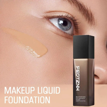 30ml Feotznw Soft Yarn Makeup Foundation Liquid Skin Care Foundation Concealer Long-Lasting Female Base Makeup Liquid Foundation