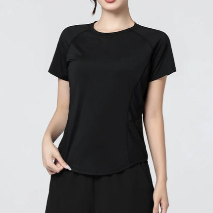 PHIGEER quick dry sport tops for women with short sleeve breathable running shirt lightweight athletic tee for hiking yoga gym