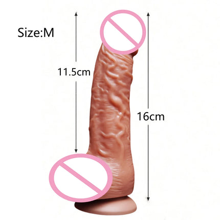 Realistic dildo with strong suction cup, anal toy, G-spot stimulator, sex toy for female couples to masturbate on a penis.