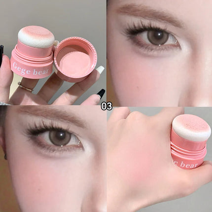 Gege Bear Puffy blush, naturally looking young, Korean style brightening and energetic, natural makeup application