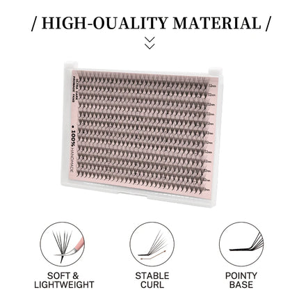 360/600 Bouquet Eyelashes L curl M curl Premade Volume Fans XL Tray Pre Made Pointy Base Lash Fans Prefacts Eyelash Extensions
