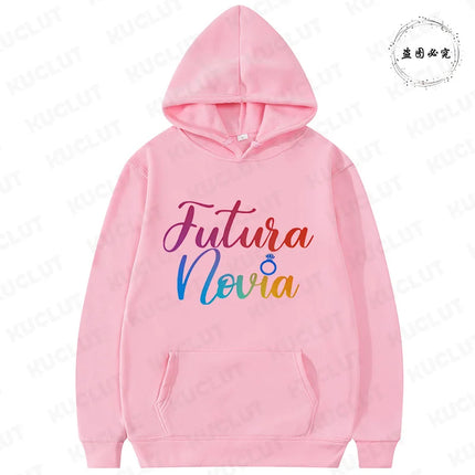 Women's Bachelorette Sweatshirts: Spanish Girls Single Farewell Pullover Hoodies, Future Bride & Bridesmaid for Bridal Shower