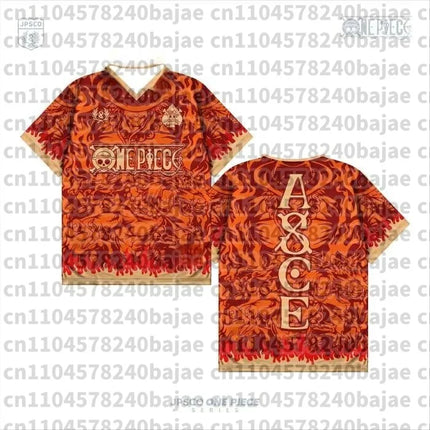 2026 One Piece Luffy Anime T-Shirt Vintage Baseball Jersey Style Men Women 3D Full Print Y2k Streetwear Harajuku Graphic Tee