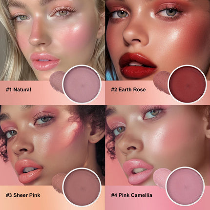 3 In 1 Solid Pearl Blush Cream Monochrome Woman Blush Paste Cheek Ulti-purpose For Eyes Lips Makeup Blush Stick Korean Cosmetics